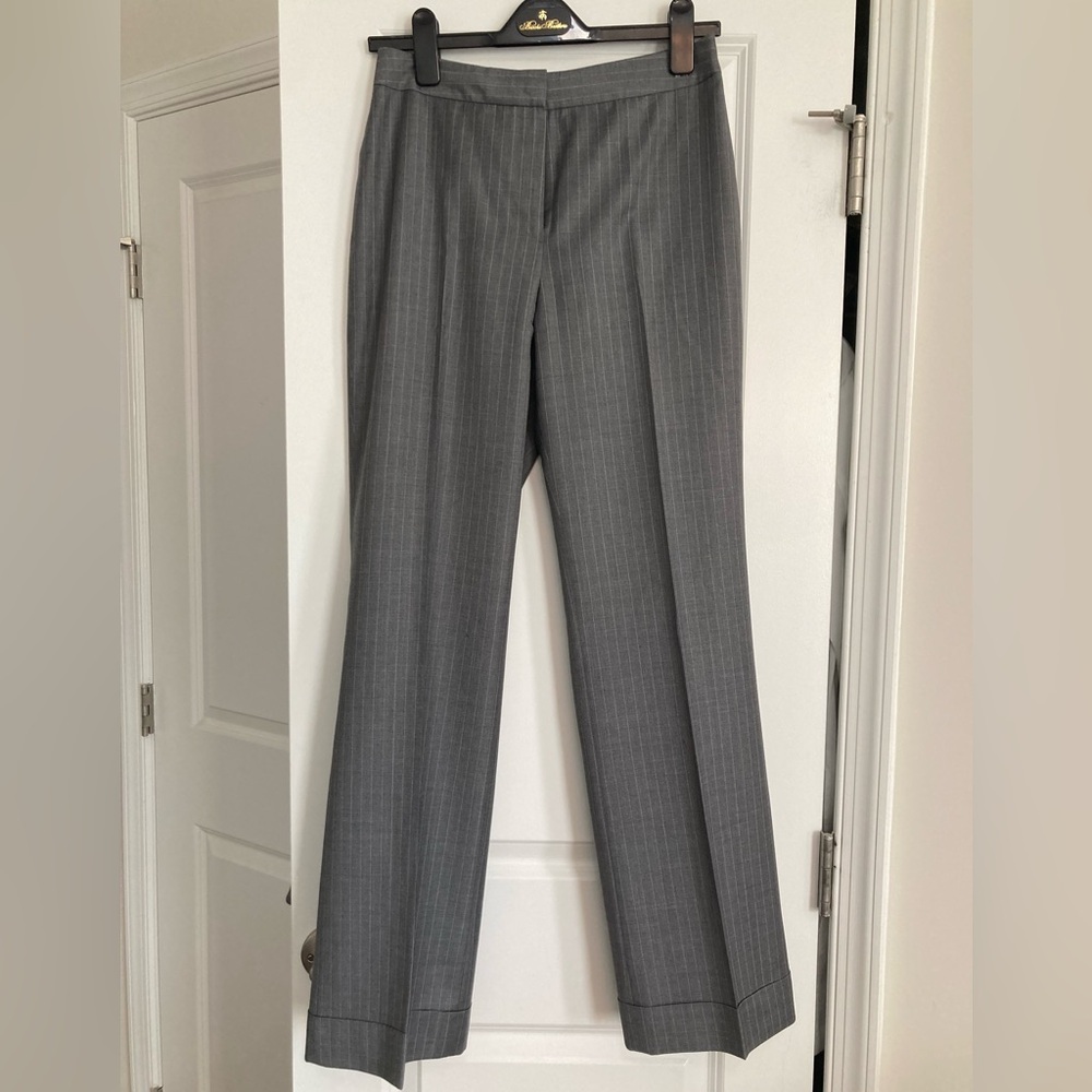 Brooks Brothers Women's Gray Pinstripe Wool Dress Pants